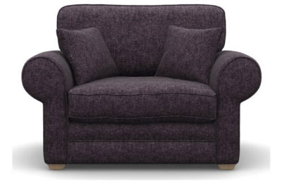 Heart of House Chedworth Tweed Fabric Cuddle Chair - Purple